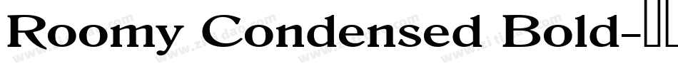 Roomy Condensed Bold字体转换